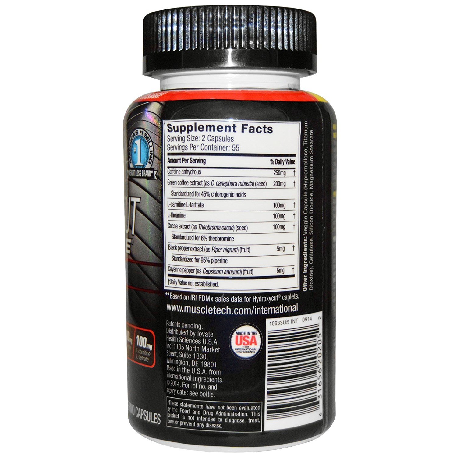 Muscletech Hydroxycut Hardcore Elite - 110 caps - Image 2