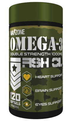 Warzone Omega - 3 Double Strength Fish Oil - 120 Capsules