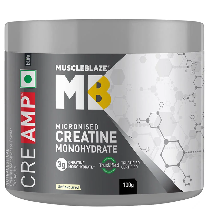 MuscleBlaze Creatine Monohydrate CreAMP, 100 gm