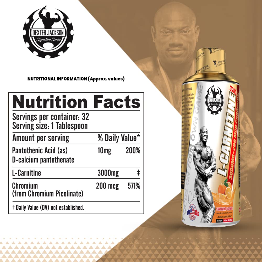 Dexter Jackson Gold L-Carnitine 3200mg, 473 ML - Image 2