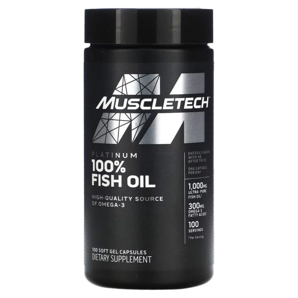 Muscletech Platinum 100% Omega Fish Oil - 100 Softgels