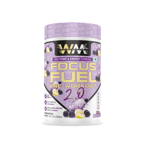 Willmax Nutrition Focus Fuel Pre-Workout 2.0 – High Pump, Clean Energy & Sharp Focus
